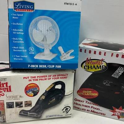 "Dirt Devil," "George Foreman" and Desk Fan Collection 