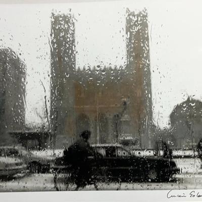 Photograph of a Rainy Day by a Cathedral, Signed and Numbered 50/500