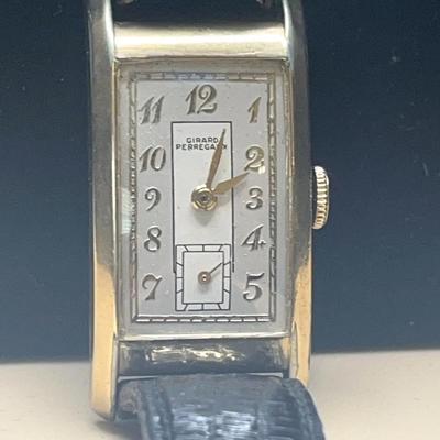Girard Perregaux 14K Gold Art Deco Watch, Tested - 1930s Vintage 
