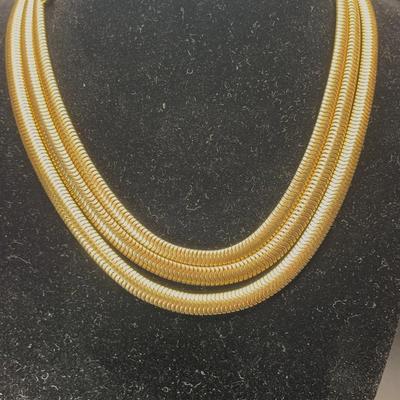 MCM Monet 3-Strand Gold-tone “Snake” Necklace - Great Condition