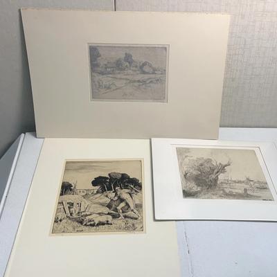 Antique Lithographs of Etchings, 1645-Early 1900s - Rembrandt, W Strang