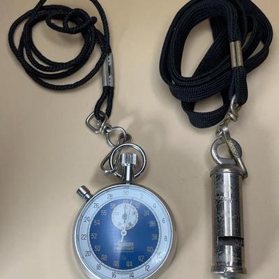 MidCentury Compass Swiss-Made Stopwatch and The Metropolitan Whistle