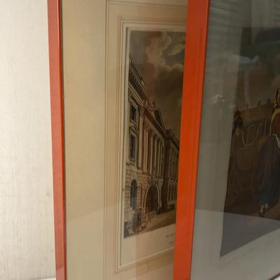 MCM Acrylic Art Frames, Terracotta Color 2 Pcs | Scenes of London Prints