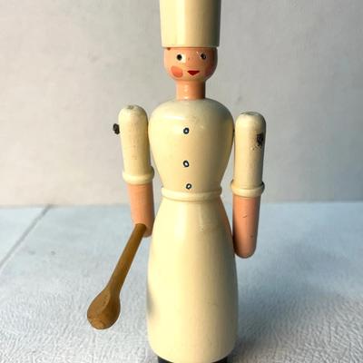 MidCentury Modern Kay Bojesen “Cook Girl” Danish Wooden Toy c1940s