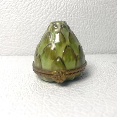 Limoges Artichoke Porcelain Pill Box- Vintage - Perfect Condition