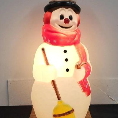 Frosty The Snowman w/ Broom Blow Mold