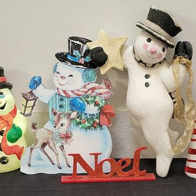 Tabletop Grand Venture Blow Mold Snowman & More