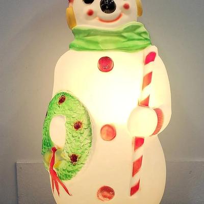 Empire Blow Mold Snowman w/ Earmuffs