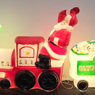 Empire Blow Mold Santa Train