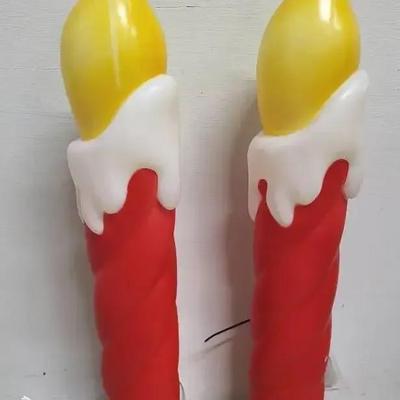 Vintage Pan Asian Creations Blow Mold Christmas Candles