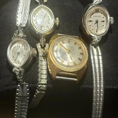 Lot of 4 Vintage Watches – Waltham, Hamilton, Timex Electric & More – Repair/Collector Assortment