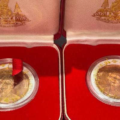 Set of Royal Thai Red Cross 40th Anniversary Medals (1995) – Original Presentation Boxes 