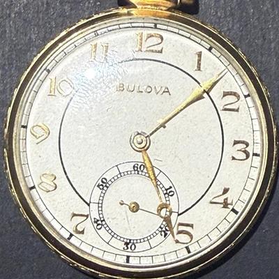 Collector Bulova 17J Pocket Watch – 17AE, 6 Adjustments, 14K Gold-Filled Case