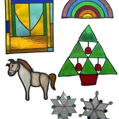 6 Stained Glass Art Pieces – Mixed Designs