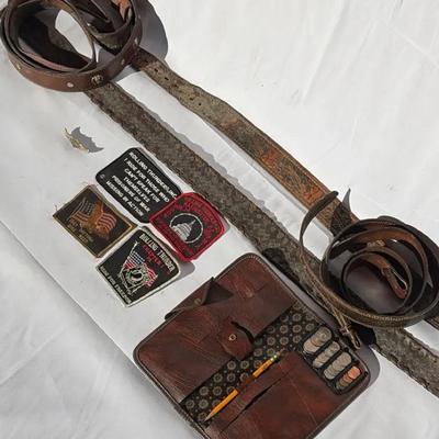 Lot Of 12- Wallet, Leather, Patches And HD Pin