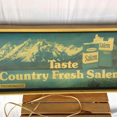 Salem Cigarettes Light-up Store Clock 1980 (R.J. Reynolds)