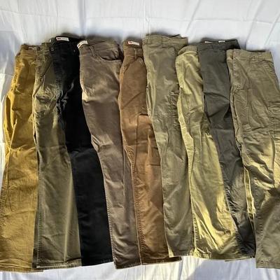Men’s Wrangler Pants Lot of 9 – Cargo, Straight & Taper Fits