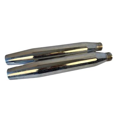 Pair of Harley-Davidson Exhaust Mufflers – Model 65747-94, 19” Overall (17¾” Chrome), 2” Diameter