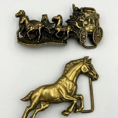 Solid Brass Baron Belt Buckles (1978 & 1979) - Lot B