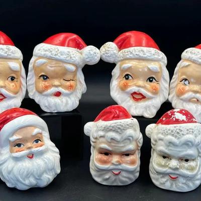7 Santa Salt & Pepper Shakers – Japan Stamped