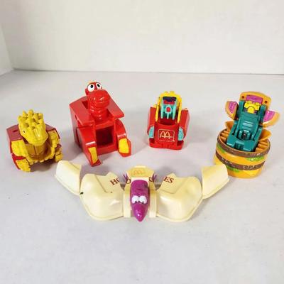 Vintage McDonald's Changeables/McDino Changeables Transforming Food Toys - Lot of 5
