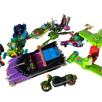 Teenage Mutant Ninja Turtles Toys Vehicles LOT 10 PC Collectible 90s Toys