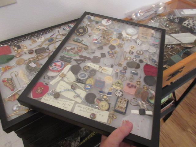 Sale Photo Thumbnail #2: Over 20 boxes of jewelry, watches, pinbacks