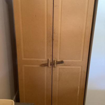 Sale Photo Thumbnail #71: Wood double door storage cabinet