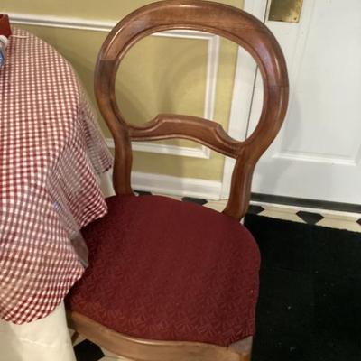 Sale Photo Thumbnail #220: Victorian style balloon back chair img 3575