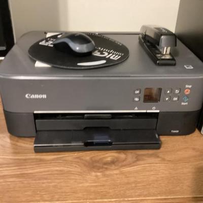 Sale Photo Thumbnail #92: Computer mouse on mousepad black stapler canon ts6420 printer img 3395