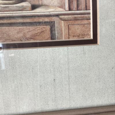 Sale Photo Thumbnail #137: Framed print of plant in urn closeup view) img 3568