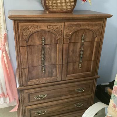 Sale Photo Thumbnail #201: Carved oak armoire