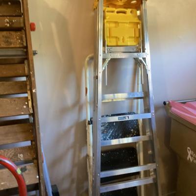 Sale Photo Thumbnail #60: Multi position folding aluminum ladder