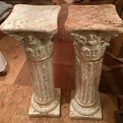 Sale Photo Thumbnail #124: Faux marble corinthian pedestals