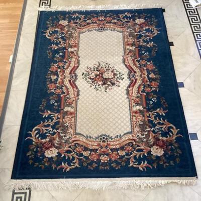 Sale Photo Thumbnail #127: Floral pattern area rug with fringe img 3638