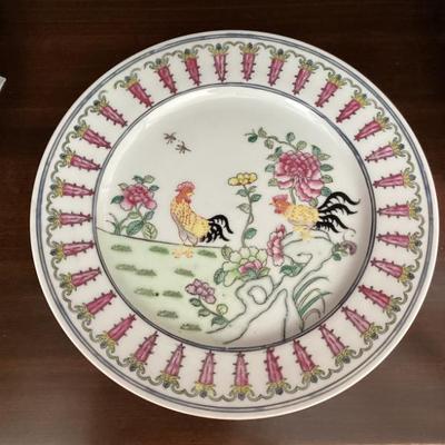 Sale Photo Thumbnail #238: Porcelain dinner plate with rooster design img 3551
