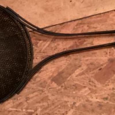 Sale Photo Thumbnail #156: Long handled cast iron popcorn campfire roaster