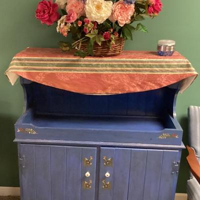 Sale Photo Thumbnail #198: Vintage wood cabinet 2 shelves