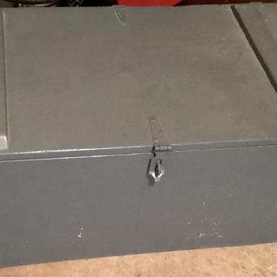 Sale Photo Thumbnail #58: Metal storage trunk with latch img 3467