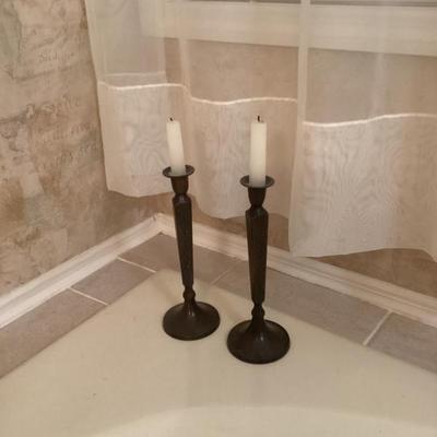 Sale Photo Thumbnail #107: Bronze candle holders