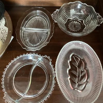 Sale Photo Thumbnail #235: Leaded glass serving trays various designs