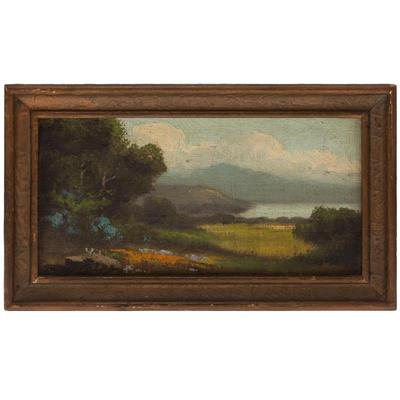Sale Photo Thumbnail #24: Richard deTreville (1864-1929) attributed A View of Bolinas Bay and Mt. Tamalpais