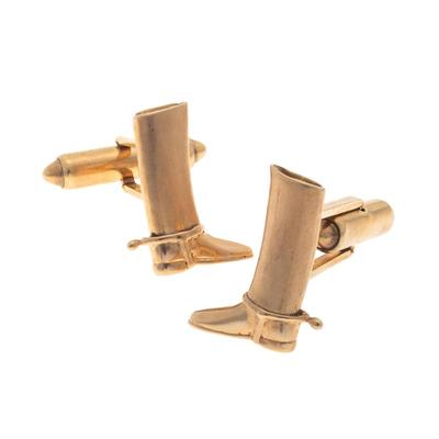 Sale Photo Thumbnail #52: Pair of 14k Yellow Gold Cufflinks