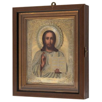 Sale Photo Thumbnail #108: 19th Century Christ Pantocrator Russian Icon