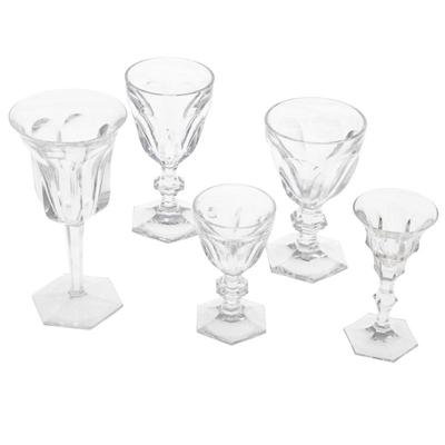 Sale Photo Thumbnail #99: Baccarat Crystal Goblets Harcourt Pattern 23 pieces