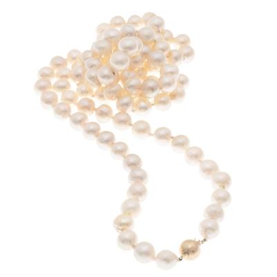 Cultured Pearl, 14k Yellow Gold Necklace