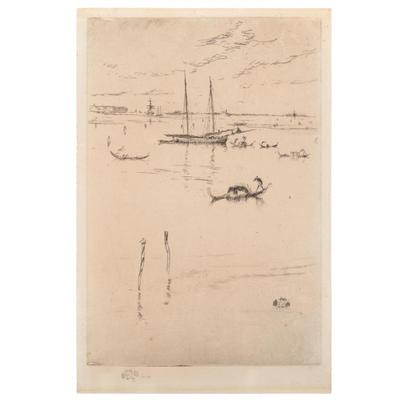 Sale Photo Thumbnail #7: James Abbott McNeill Whistler 'The Little Lagoon' etching, 1879