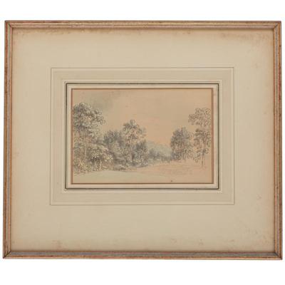 Sale Photo Thumbnail #15: Anthony Devis (British, 1726-1816) Near Chilworth, Surrey, circa 1780
