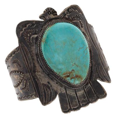 Sale Photo Thumbnail #56: Turquoise, Sterling Cuff Bracelet