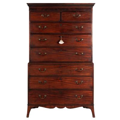 Sale Photo Thumbnail #118: George III Mahogany High Chest of Drawers